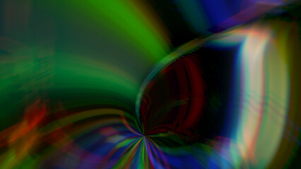 Abstract black background with glowing neon lines.