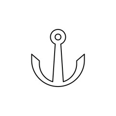 Anchor, Port Thin Line Icon Vector Illustration Logo Template. Suitable For Many Purposes.
