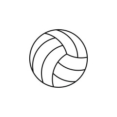 Play, Volleyball, Sport, Ball, Game Thin Line Icon Vector Illustration Logo Template. Suitable For Many Purposes.
