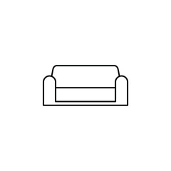 Chair, Seat, Sofa Thin Line Icon Vector Illustration Logo Template. Suitable For Many Purposes.
