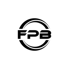 FPB letter logo design with white background in illustrator, vector logo modern alphabet font overlap style. calligraphy designs for logo, Poster, Invitation, etc.