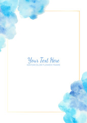 Abstract watercolor as background frame.