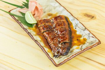 Japanese eel grilled or Unagi ibaraki.