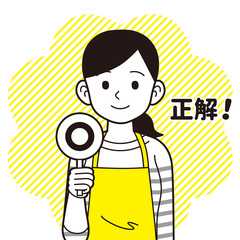 正解の棒を持つ主婦