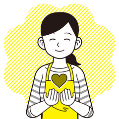 ハートを持つ主婦