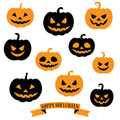 ハロウィンのかぼちゃのイラスト