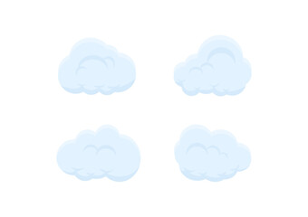 cloud vector isolated on white background ep211