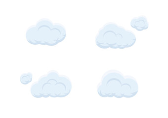 cloud vector isolated on white background ep214