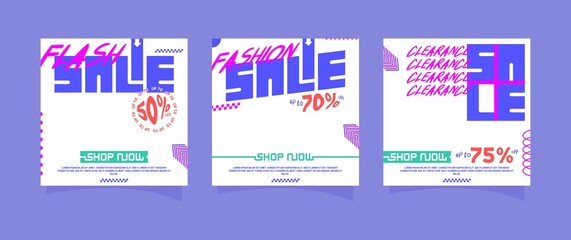 Colorful sale design template for product discount advertising promotion