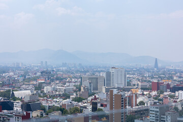 Fototapeta na wymiar view of downtown buildings in Mexico city