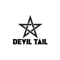 PENTAGRAM DEVIL WARRIOR LOGO DESIGN TEMPLET