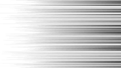Obraz premium スピード感のある横に流れる黒い効果線 - マンガのエフェクト･背景の素材