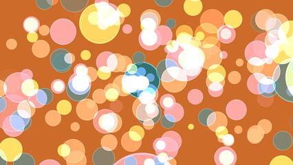 Colorful orange abstract light bubble divine dimension bokeh blur abstract orange