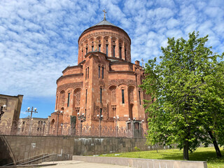 Fototapeta premium Moscow, Russia, June, 01, 2022. Temple Complex Cathedral of the Armenian Apostolic Church in Moscow