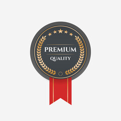 Premium quality badge with gold border