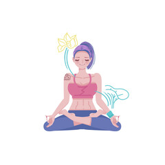 yoga girl showing various yoga positions