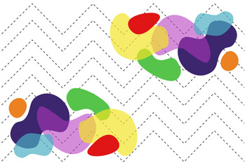 background with colors and dotted lines