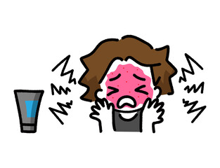 除毛剤　脱毛剤　顔　腫れる　発疹