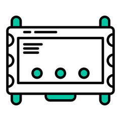 car monitor icon on transparent background