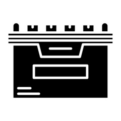 vehicle battery icon on transparent background