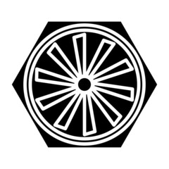 car fan icon on transparent background
