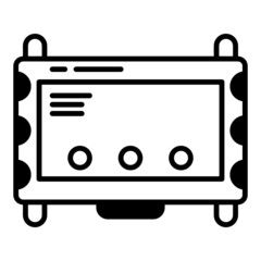 car monitor icon on transparent background