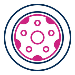 car wheel icon on transparent background