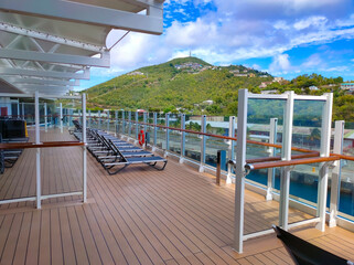 Luxury Cruise Ship Deck at day