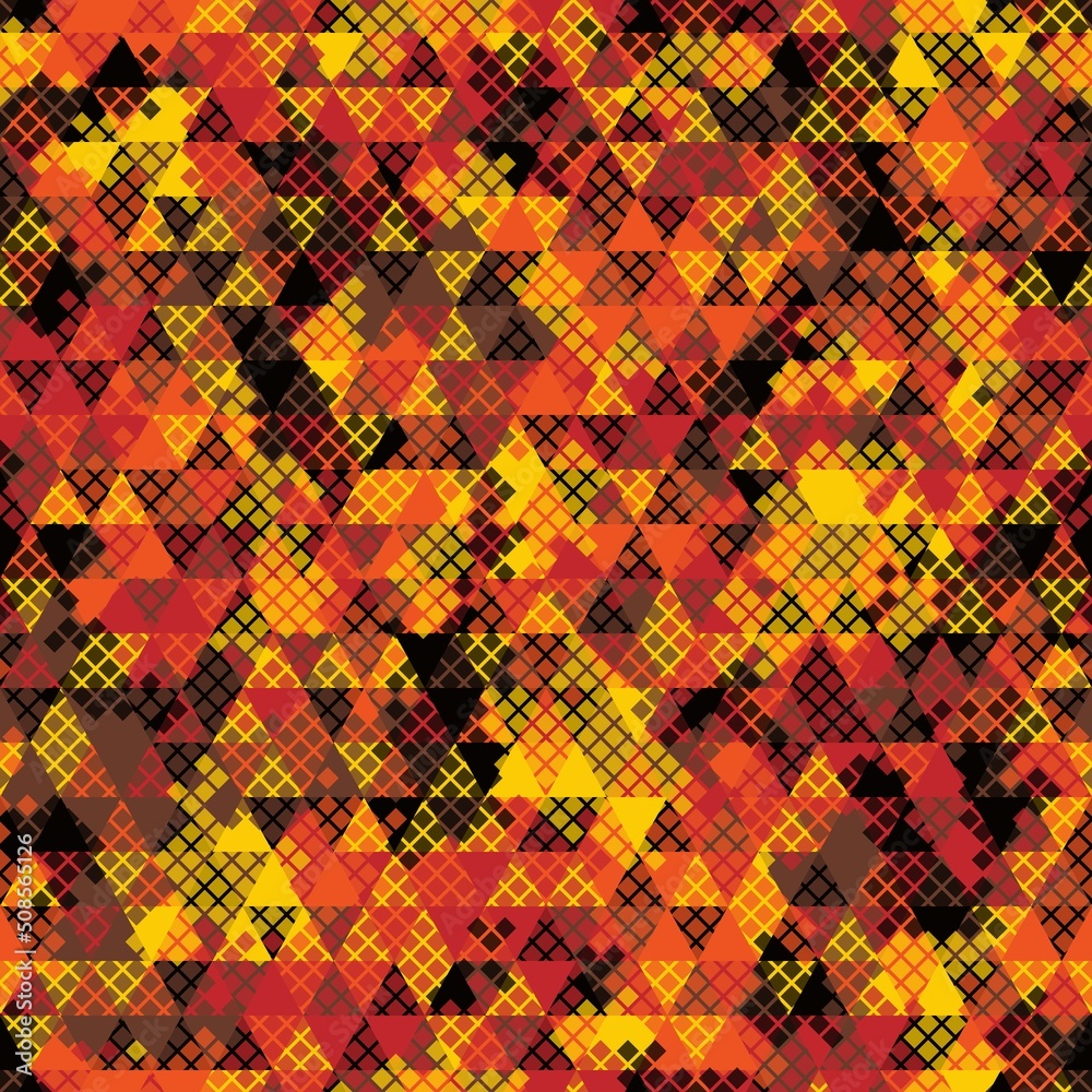 Canvas Prints vector trendy low poly seamless pattern. camouflage polygonal background