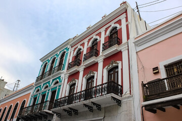 Obraz premium The colorful building in San Juan, Puerto Rico