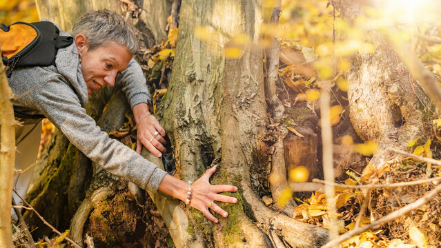 Finding The Root Cause. Conceptual Image Of A Spiritually Awaken Woman Reaching Out To Find Root Cause And Solve The Problem