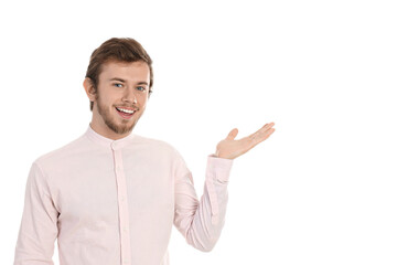 Concept of people, young man isolated on white background