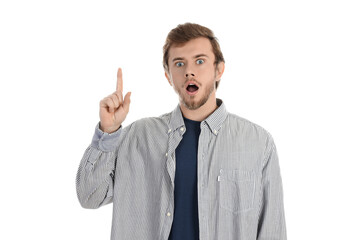 Concept of people, young man isolated on white background