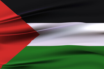 realistic palestine wavy abstract background