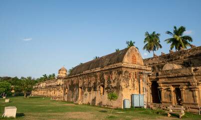Fototapeta premium ancient temple in archaeological site, Brihadeeswara Temple.