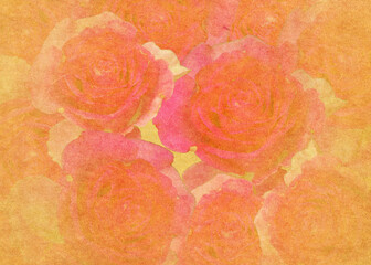 Roses on paper texture