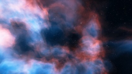 Universe filled with stars, nebula and galaxy