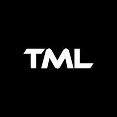 TML letter logo design with black background in illustrator, vector logo modern alphabet font overlap style. calligraphy designs for logo, Poster, Invitation, etc.