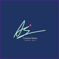 As Initial Handwriting Logo Illustrations & Vectors