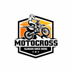 motocross extreme sport illustration logo vector