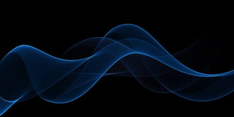 Abstract background with flowing grid line. Dynamic waves