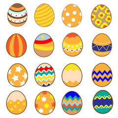 Cute easter egg icon with decoration