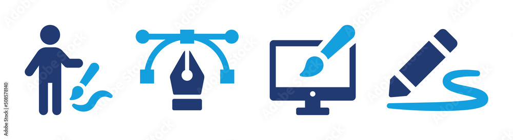 Fototapete graphic design vector icon set. designer tools for webdesign and creative illustration.