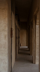Old streets, signage, sellers, people and wall design of Arab country Al Seef Dubai