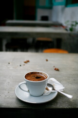 cup of coffee on table