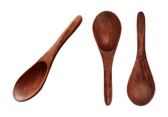 dark brown spatula isolated on white background