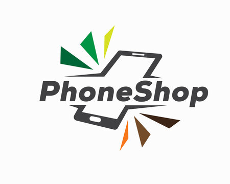 abstract phone design logo symbol template illustration inspiration for phone shop service