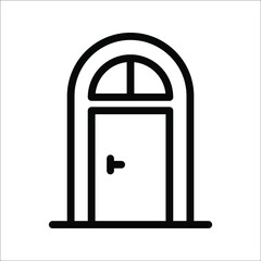 Door icon in trendy flat style isolated on white background, Open door symbol for your website design, logo, app, UI, Vector illustration, EPS10.