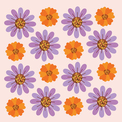Fototapeta na wymiar flowers garden pattern background