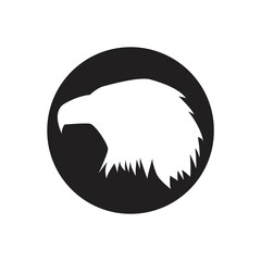 eagle head silhouette logo vector design